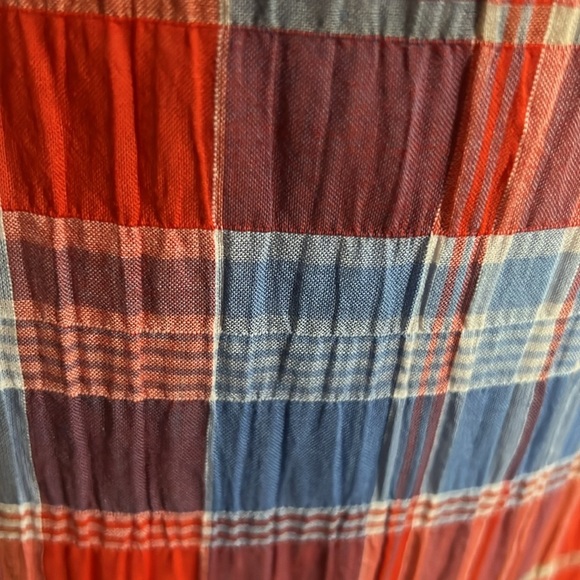 Tommy Hilfiger Red and Blue Plaid Maxi Dress - Picture 5 of 11